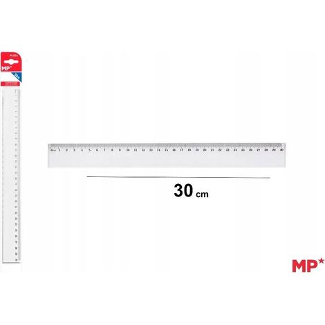 Kunststofflineal 30 cm MP hart