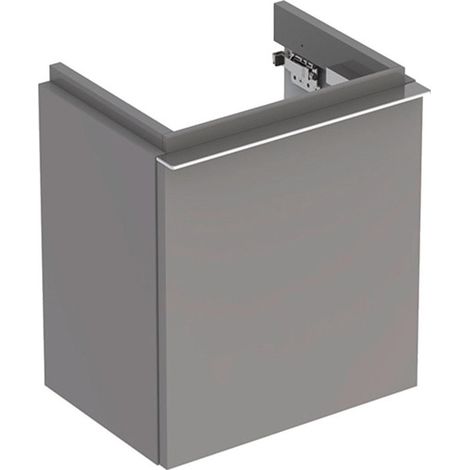 Meuble bas Geberit iCon pour lave-mains,avec une porte: Largeur 37cm, Hauteur 42cm, Profondeur 28cm, Platine / Laqué ultra-brillant