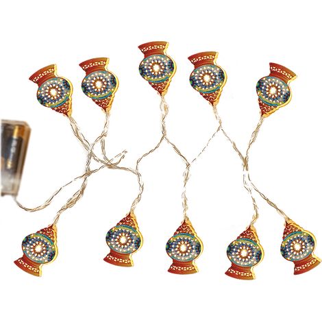 10 LED-Lichterketten in Halbmondform, warmweiß (1,5 m) (1/5)