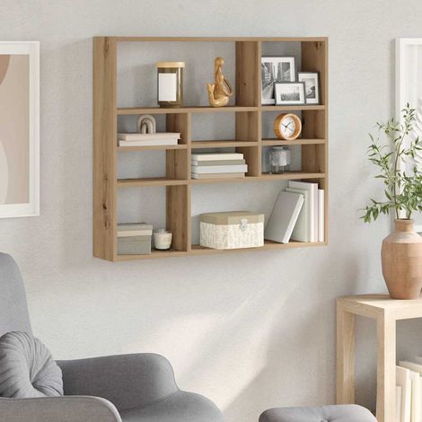 vidaXL Scaffale a Parete Rovere Artigianale 90x16x78 cm