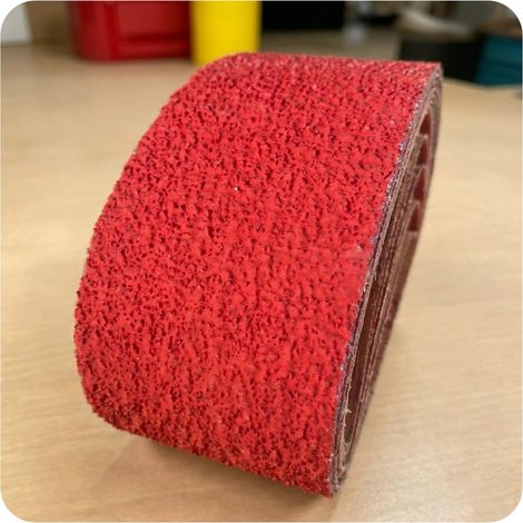 Lot de 10 bandes abrasives céramiques 75 x 457 mm Grain 36 (1/4)