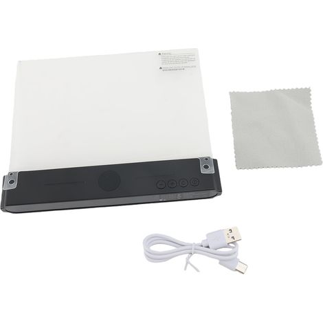 Lampada da lettura a LED ricaricabile – 3 colori, timer, nera (1/4)