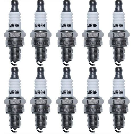10 bougies d'allumage, filetage 19 mm x 14 mm, clé 16 mm, pour tondeuses FS90 FS100 FS110 FS90R FS100R 3365 (1/5)