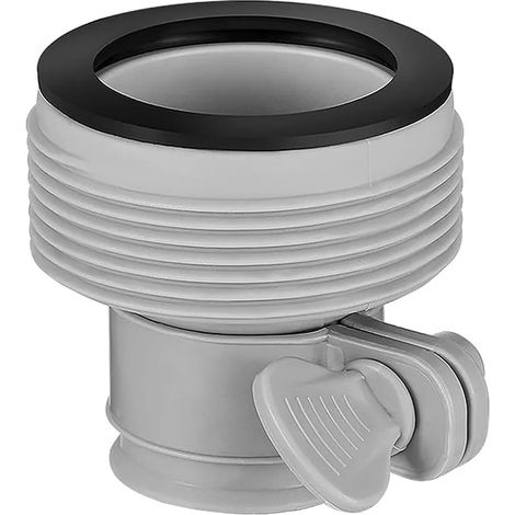 Accessoires de piscine (Type 1) Nouvel adaptateur de tuyau de piscine 1,25 à 1,5 avec anneau de réglage, connecteur de tuyau de piscine en caoutchouc et métal, adaptateurs de type B pour pompes de fil (1/5)