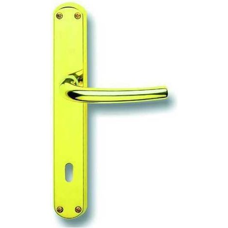 Manijas Milena de Latón Pulido con Placa Yale de 8x90 mm (1/2)