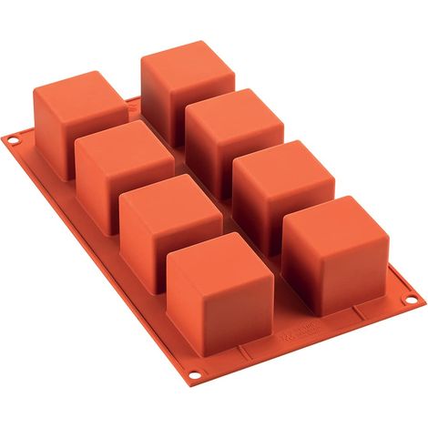Silikomart SF104 Stampo in Silicone 50x50 h 50 mm, Rosso, 5.5 x 17.5 x 31 cm (1/2)