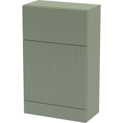 Contemporary Fluted 500mm Floor Standing WC Unit, Satin Green