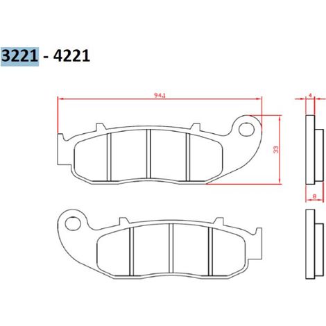 PASTILLAS DE FRENO BRENTA KH664 FANTIC ENDURO/SUPER MOTARD 50/125/250 '13-, DELANTERAS (FT 3221)