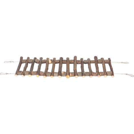 Échelle d'escalade pour animaux de compagnie, meulage des dents, pont en bois Flexible et Durable pour perroquet Chinchilla, 50cm/19,7 pouces (1/5)