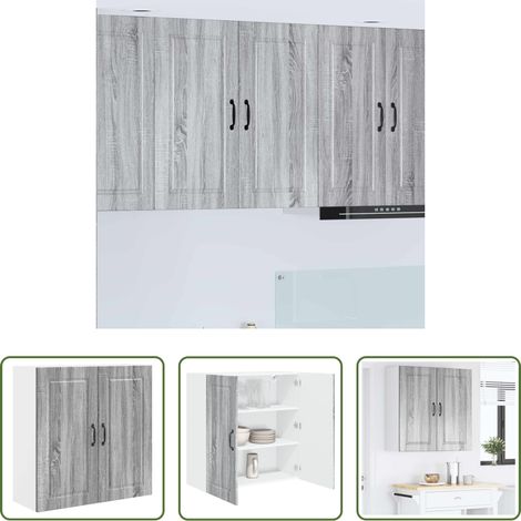 Holzschrank - Küchenschrank Graues Sonoma 80 x 31 x 80 cm Holzwerkstoff (1/5)