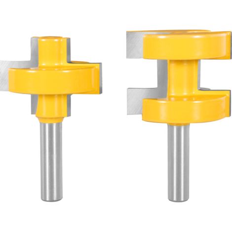 Mèche de Toupie à Tige de 8 Mm,2 Pièces de Toupie à Dents Carrées à Tige de 8 Mm, Outil de Fraisage à Bois de Haute dureté pour L'artisanat de Tiroirs