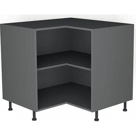 Caisson angle bas 2 portes hauteur 780 mm 950 x 950 mm coloris anthracite