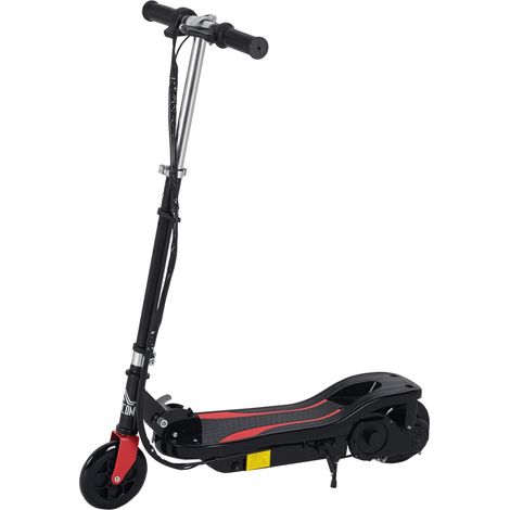 Trottinette électrique pliante pour enfant de 7+ans, 120W Vitesse max 12km/h, 75x36x82-93 cm Noir (1/5)