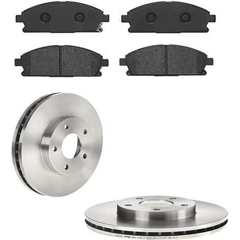 KIT FRENI ANTERIORI compatibile con NISSAN X-TRAIL (T30) - DISCHI + PASTIGLIE OEM: P 56 040 / 17438 /SOSTITUZIONE DIRETTA/BASSA POLVERE/SILENZIOSO (1/5)