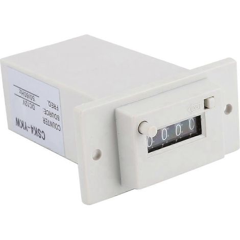 Compteur d'impulsions électromagnétiques industriel à accumulateur 4 chiffres CSK4-YKW (0-9999) 12 V CC (1/5)