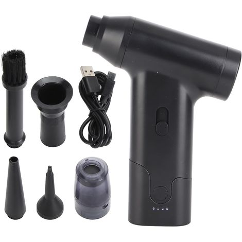 Mini soplador de aire potente, portátil, inalámbrico y recargable por USB para limpiar el hogar, el coche y los deportes al aire libre. (1/5)