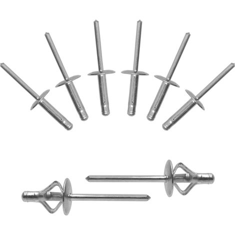 60pcs Tri-Fold Exploding Pop Rivet Aluminium grande bride rivets (4,8x25mm) - Argenté (1/5)
