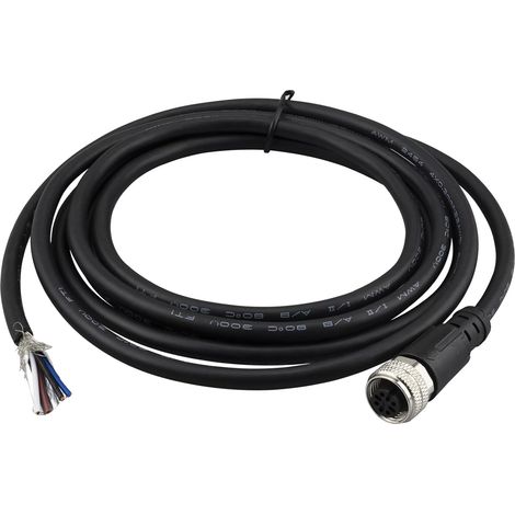 Câble mâle M12 femelle 4 broches IP67 étanche PVC blindage câble électrique M12 connecteur aéronautique 4 broches pour automatisation industrielle module de champ réseau d'appareils 22AWG 2M (1/5)