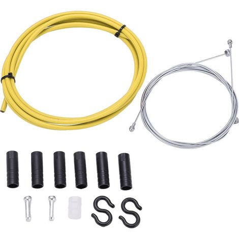 Lot de câbles de frein et gaines BOLANY pour vélo, stables et solides 5mm, couleur jaune (1/5)