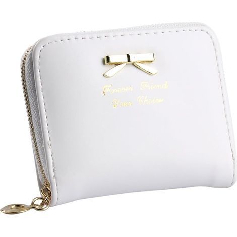 Portefeuille femme en cuir PU (blanc)
