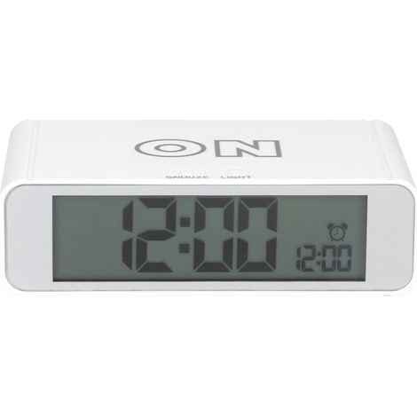 Réveil numérique lumineux blanc, avec affichage électronique de l'heure par LED, idéal pour la chambre des enfants. (1/4)
