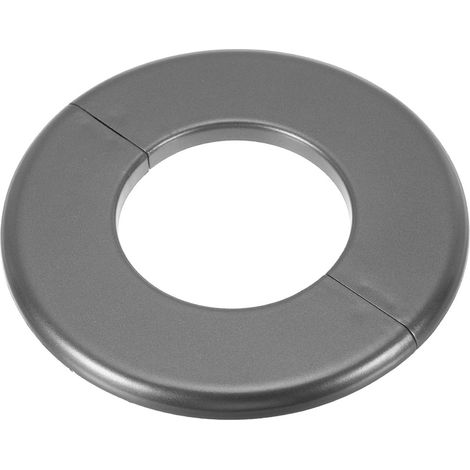 Plaque d'Écussons Auto-Adhésive Ronde en ABS 2.52"/64mm, Couverture Murale pour Tuyau d'Eau, Cache Mitigeur Douche Boucles Rosace Robinet Chauffage Plomberie Mural, Gris (1/5)