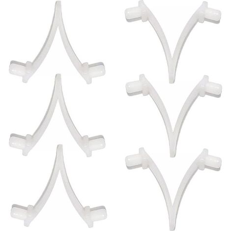 Pinces de piscine Butterfly - Lot de 6 pinces de fixation pour brosse de piscine, écumoire, aspirateur, mini-aspirateur à jet et perche télescopique (1/5)