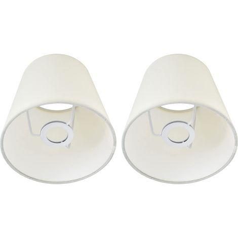 abat jour Petit abat jour Set de 2 lampe sur pied pince suspension Mini de table en tissu de table et abat Blanc 11 4 virgule 4 x 6 virgule 0 x 5 e14 (1/4)