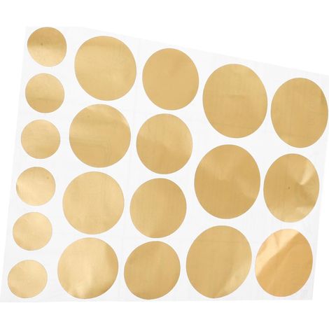 Stickers muraux ronds dorés SUPVOX décoration amovible pour (1/5)