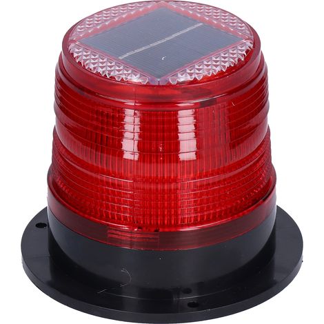 Ortviai Feu de Signalisation Solaire Rouge avec Aimant pour Sécurité Routière et Chantier – Lampe LED Clignotante Auto-Alimentée (1/5)