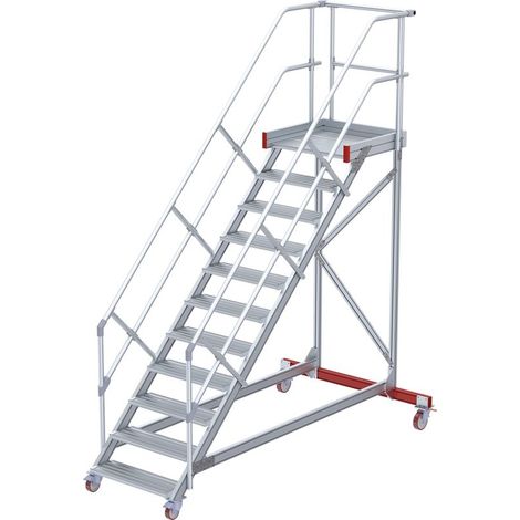 Euroline 513 Wartungsbühne 45° 1000mm Stufenbreite 11 Stufen Alu gerieft