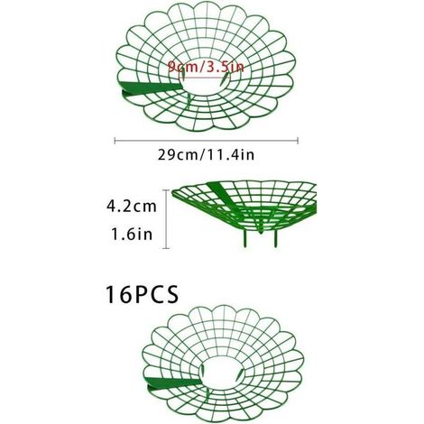 16 pièces Support de Fraises,Plastique Amovible Support Fraise, Supports de fraises vertes pour plantes, Protégez les fraises (1/3)