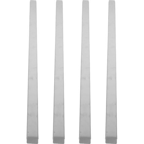 4 barres de support plateau en acier inoxydable argentées (1/5)