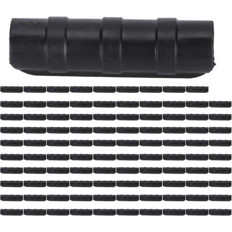 100 pcs Greenhouse Frame Pipe Clip Clamp Garden Film Parasol Net Fixing Clamp Connector 20 Black (1/5)