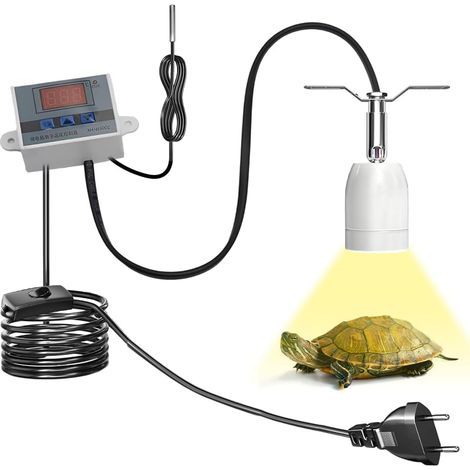 E27 Porzellanfassung, 360° drehbarer Schalter, Keramik, Reptilien-Terrarium (1/5)