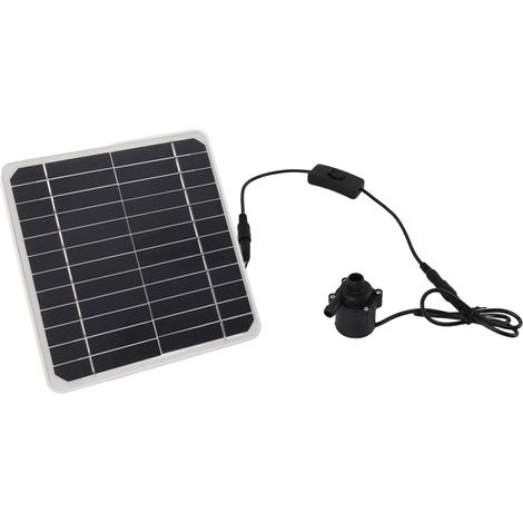 Kit de Pompe à Eau Solaire 50 W avec Panneau Solaire, Fonctionnement 24 Heures sur 24, Kit de Pompe de Fontaine à Eau avec Interrupteur de Réglage pour Aquariums (1/5)