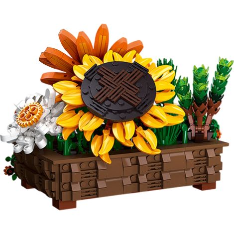 1 jeu de construction botanique, bouquet de fleurs sauvages, kit floral décoratif, assemblage facile, idéal cadeau adulte/enfant (1/5)