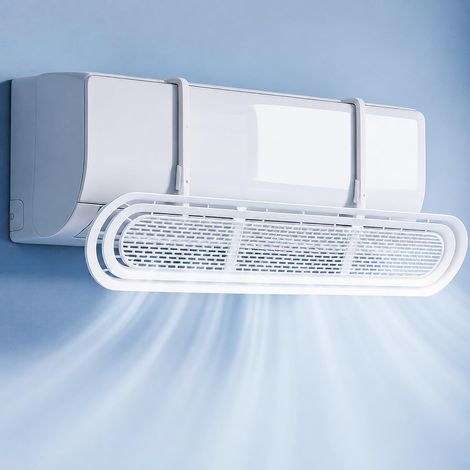 Déflecteur Climatisation Universel, Déflecteur d'air en ABS Design Circuit, Réglable 3 parties Anti-vent direct, Compatible avec tous les climatiseurs split Maison/Bureau (900x160x18mm) (1/4)