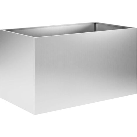 Garden Planter Silver 80 x 50 x 50 cm Galvanised Steel vidaXL