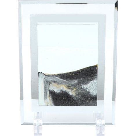 Tableau de Sable 3D Art Décoratif, Cadre Verre avec Sable Mouvant pour Bureau Noir (1/5)