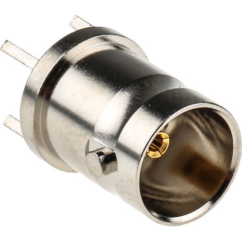 Connecteur coaxial RS PRO Femelle Droit, raccordement Traversant 75O Montage sur CI ( Prix pour 1 ) (1/3)