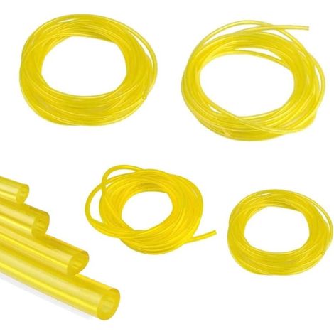 Paquete de 4 mangueras de combustible: 2 x 3,5 mm, 2,5 x 5 mm, 3 x 5 mm y 3 x 6 mm. Longitud: 1,2 m. Para motosierras y cortacésped. (1/4)