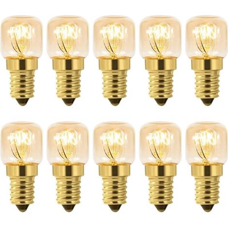 Ampoule Four 15W E14 T22 Lot de 10 Blanc Chaud 2700K, 80LM AC 230V Four Réfrigérateur (1/4)