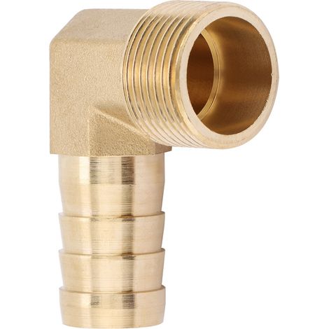 Coupleur Elbow 3/4" Mâle Fileté Bronze pour Tuyau Flexible (19mm) - Connexion Barbelée (1/5)