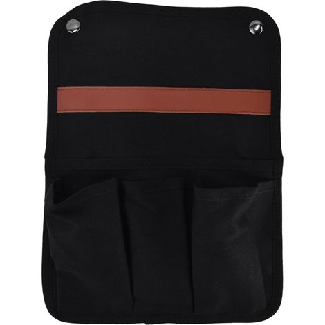 Sac de Rangement Portable Léger pour Chaise, Accroche sur Accoudoir, Multifonction pour Camping Pique-nique Extérieur Noir