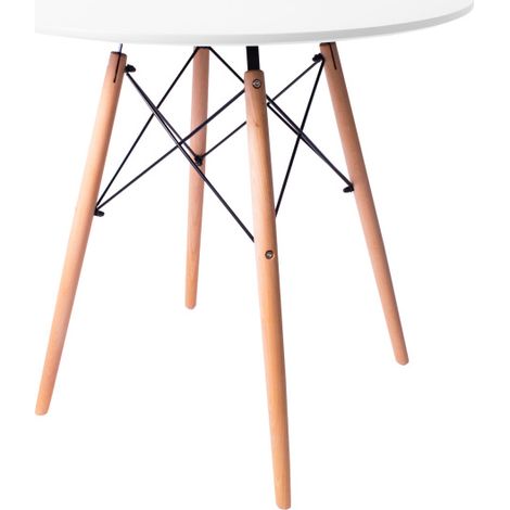 Table à manger Aga 80 cm Blanc (1/5)