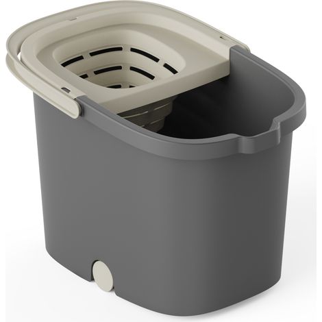 Secchio Scarico Fresh Rettangolare 16L Antracite 8216RL-ANT