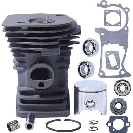 Kit de roulements à billes, joints et joints de cylindre pour 340 345 40 mm pour Husqvarna pour tronçonneuse, cylindre, piston, segment, axe, circlip, joint de cylindre, joint d'admission, joint de ca (1/5)
