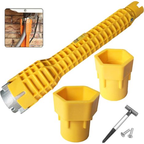 Clé À Molette Pour Robinets - 250 Mm - Pour Installation Sanitaire En Espace Restreint - Convient Aux Raccords De Tuyaux Et Aux Vannes D'Arrêt - 1 Pièce (1/5)