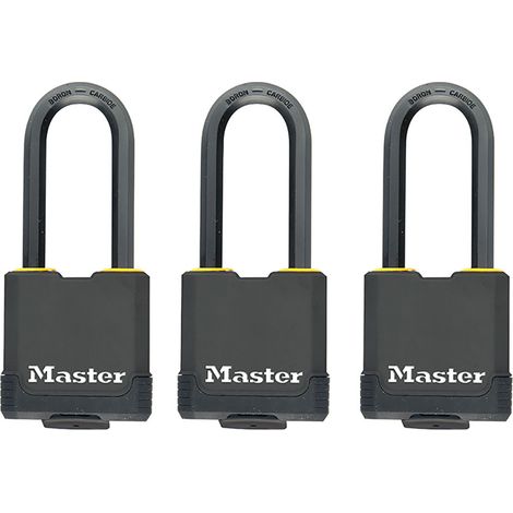Master Lock M115EURTRILF Excell™ Weather Tough 45mm Padlock 4-Pin- Keyed Alike x 3 MLKM115TRILF